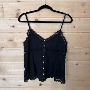 Zara Embroidered Top in Black NWT